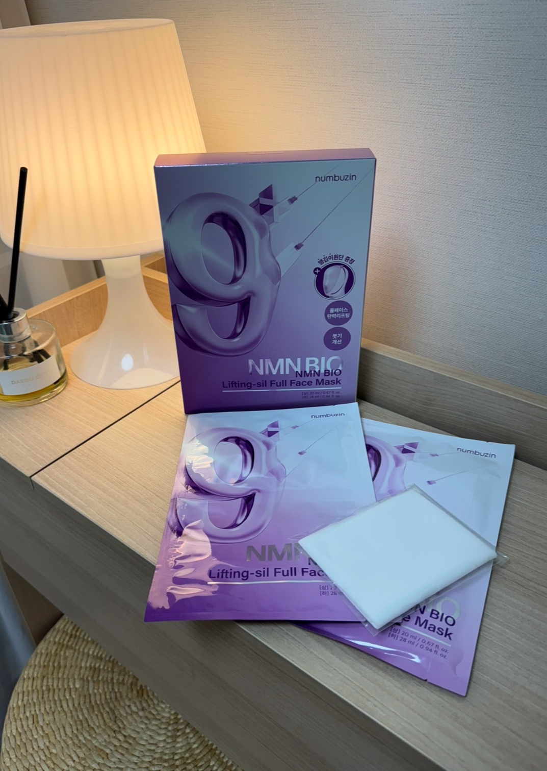 今回は9番のマスクパックをお試しさせていただきましたので、リビューさせていただきます🥰

✅毛穴
✅たるみ
✅しわ
✅リフトアップ
に効果があるとされるこちらのパックは
韓国で大バズりし話題となっている商品です💜

マスクパックでリフト