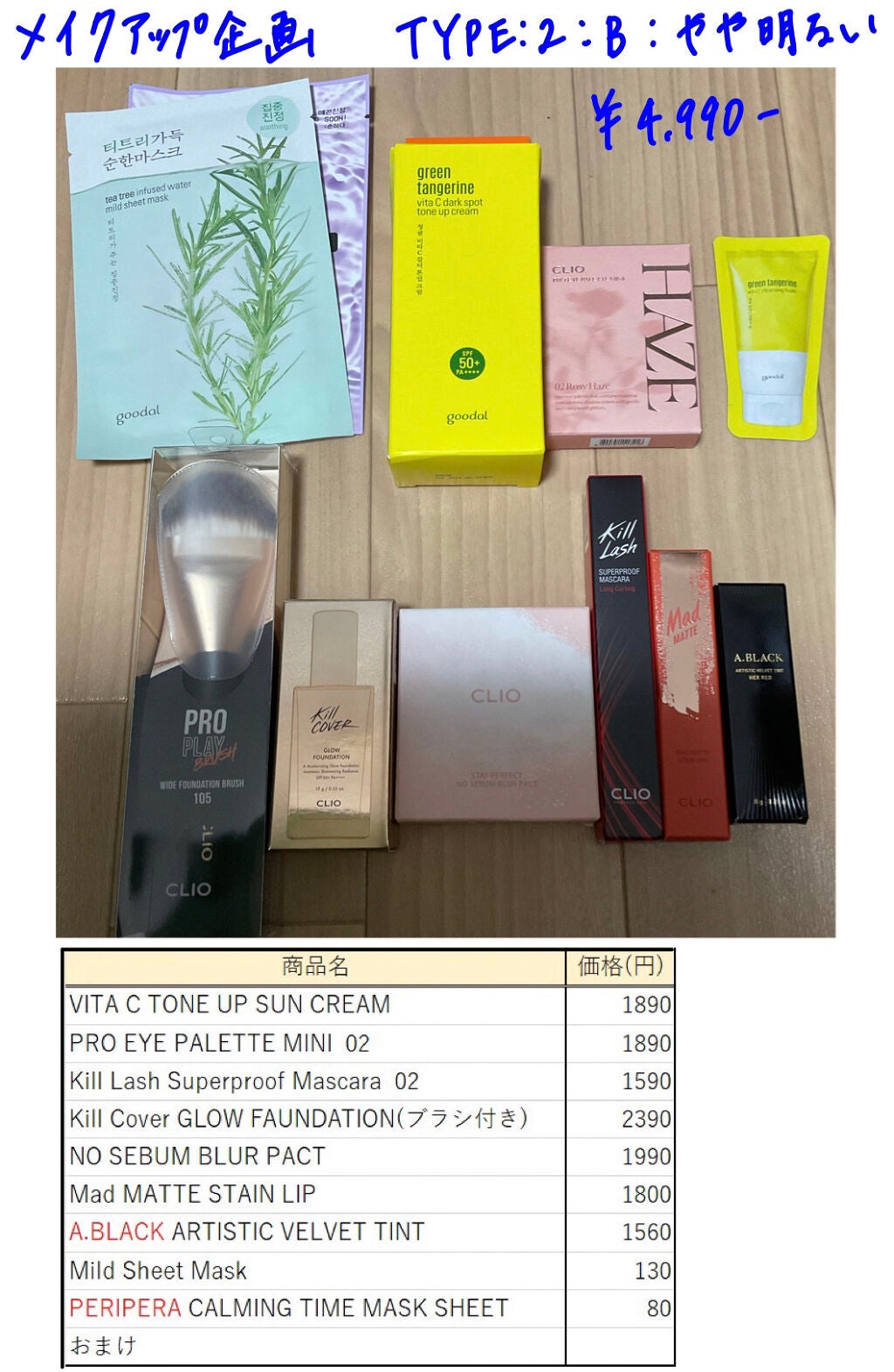 CLUBCLIO 2020summer福袋/CLIO/メイクアップキットを使ったクチコミ(4枚目)