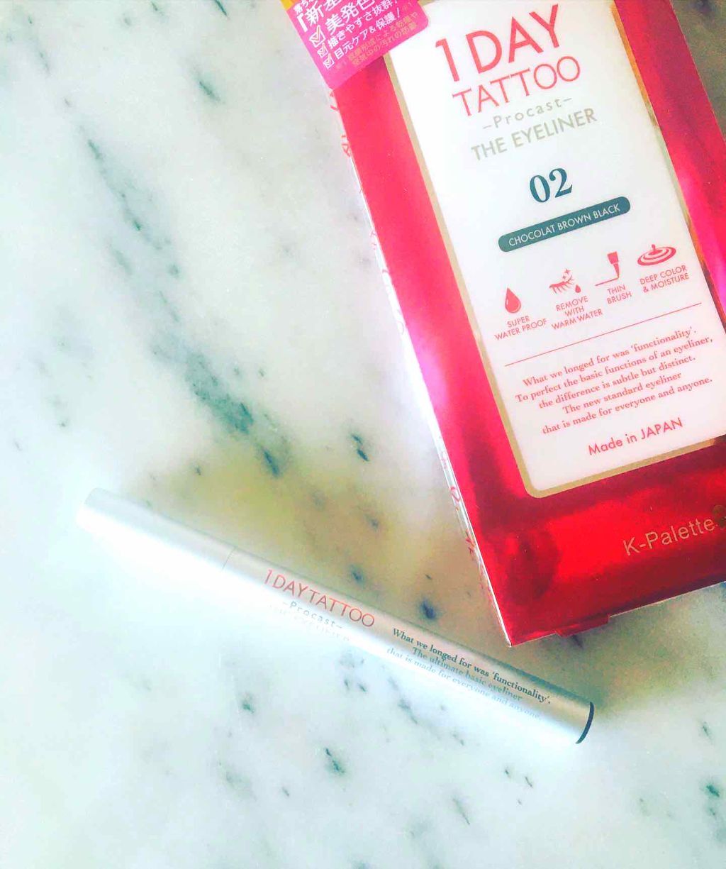 1DAY TATTOO プロキャスト ザ・アイライナー/K-パレット/リキッドアイライナーを使ったクチコミ(1枚目)