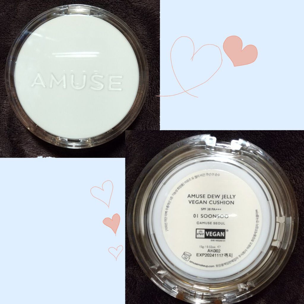 デュージェリーヴィーガンクッション/AMUSE/クッションファンデーションを使ったクチコミ(1枚目)