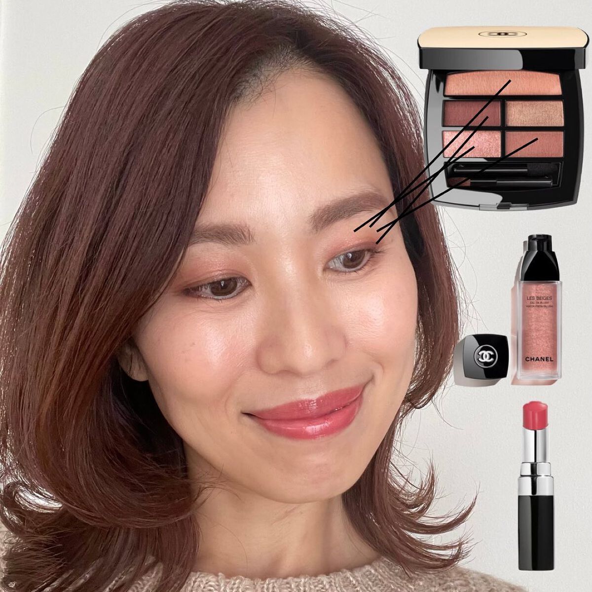 HIROMI アラフォーコスメ on LIPS 「【イエベ春の大人ピンクメイク💄】秋冬になると、色も質感も少し重..」(2枚目)