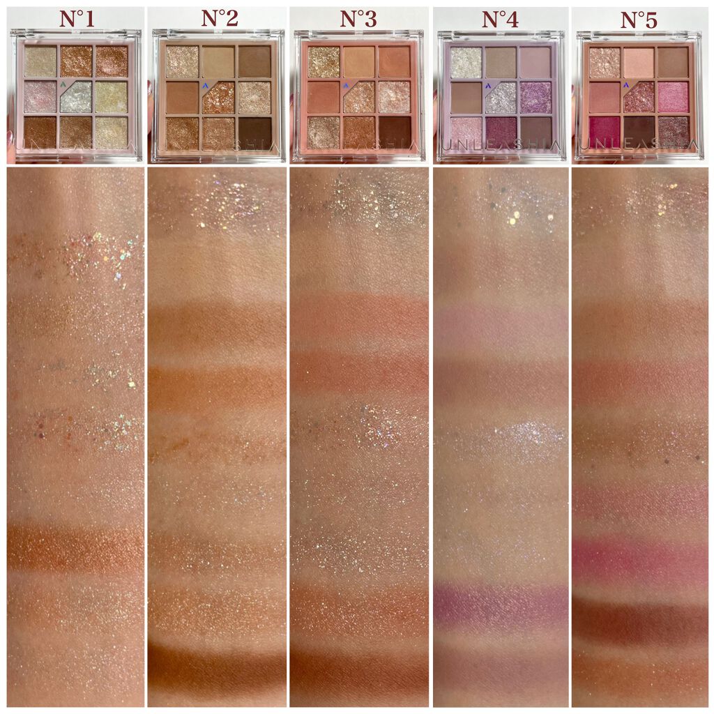 グリッターペディアアイパレット/unleashia/アイシャドウパレットを使ったクチコミ(8枚目)