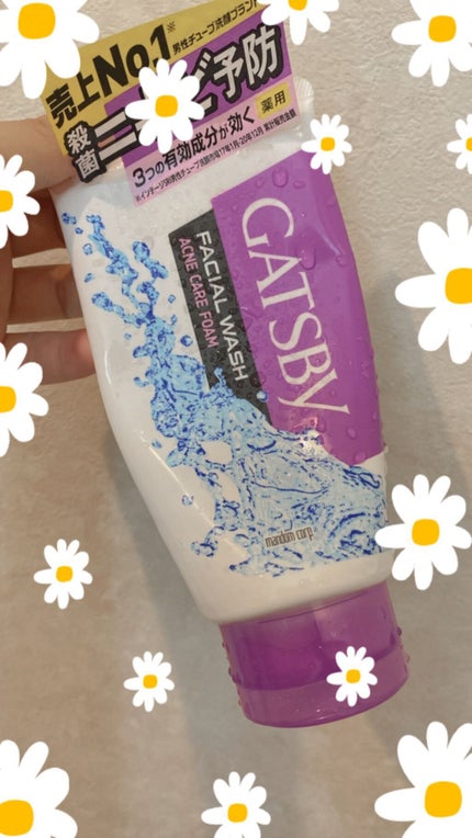 ギャツビー 薬用フェイシャルウォッシュ トリプルケアアクネフォームのクチコミ「暑くなってきて顔がぺたぺたになってくる季節だから最近は洗顔ちゃんとやるようにしてる✌️
しか.....」(1枚目)