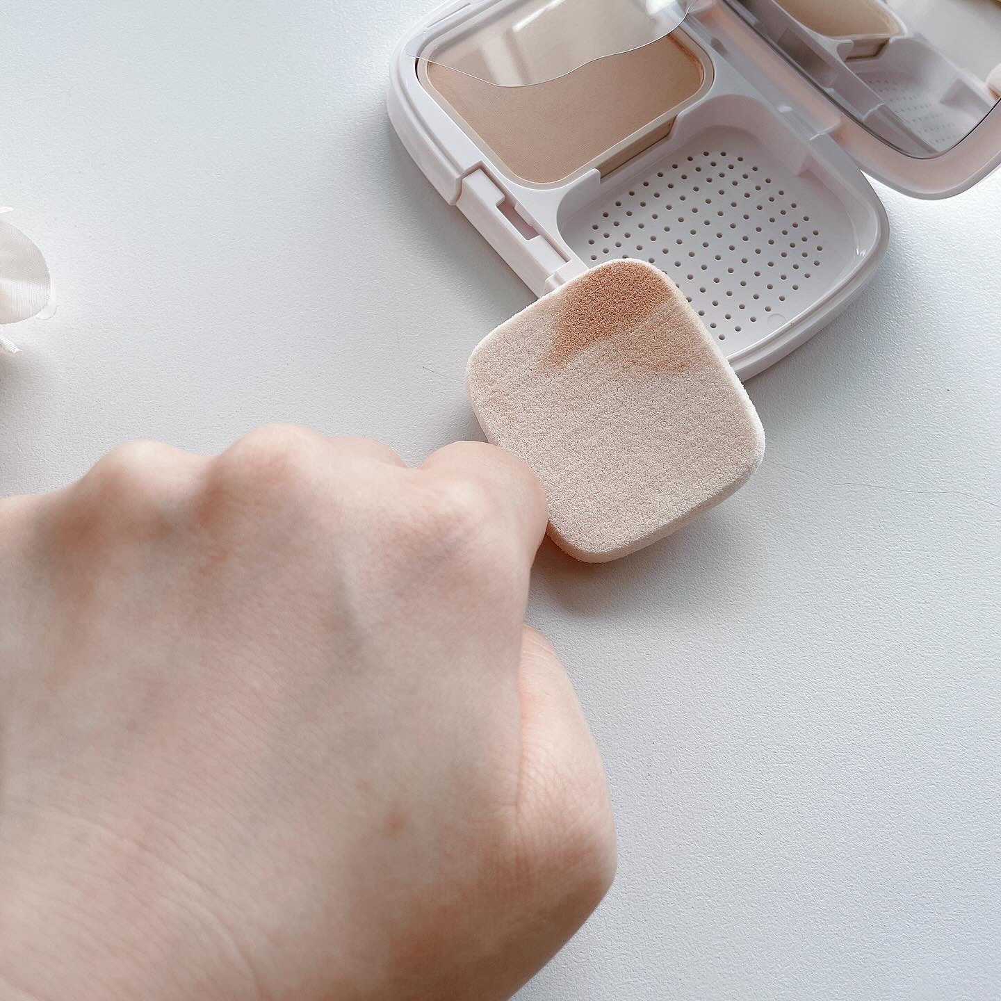 パウダーファンデーション 01 レフィル/media luxe/パウダーファンデーションを使ったクチコミ（3枚目）