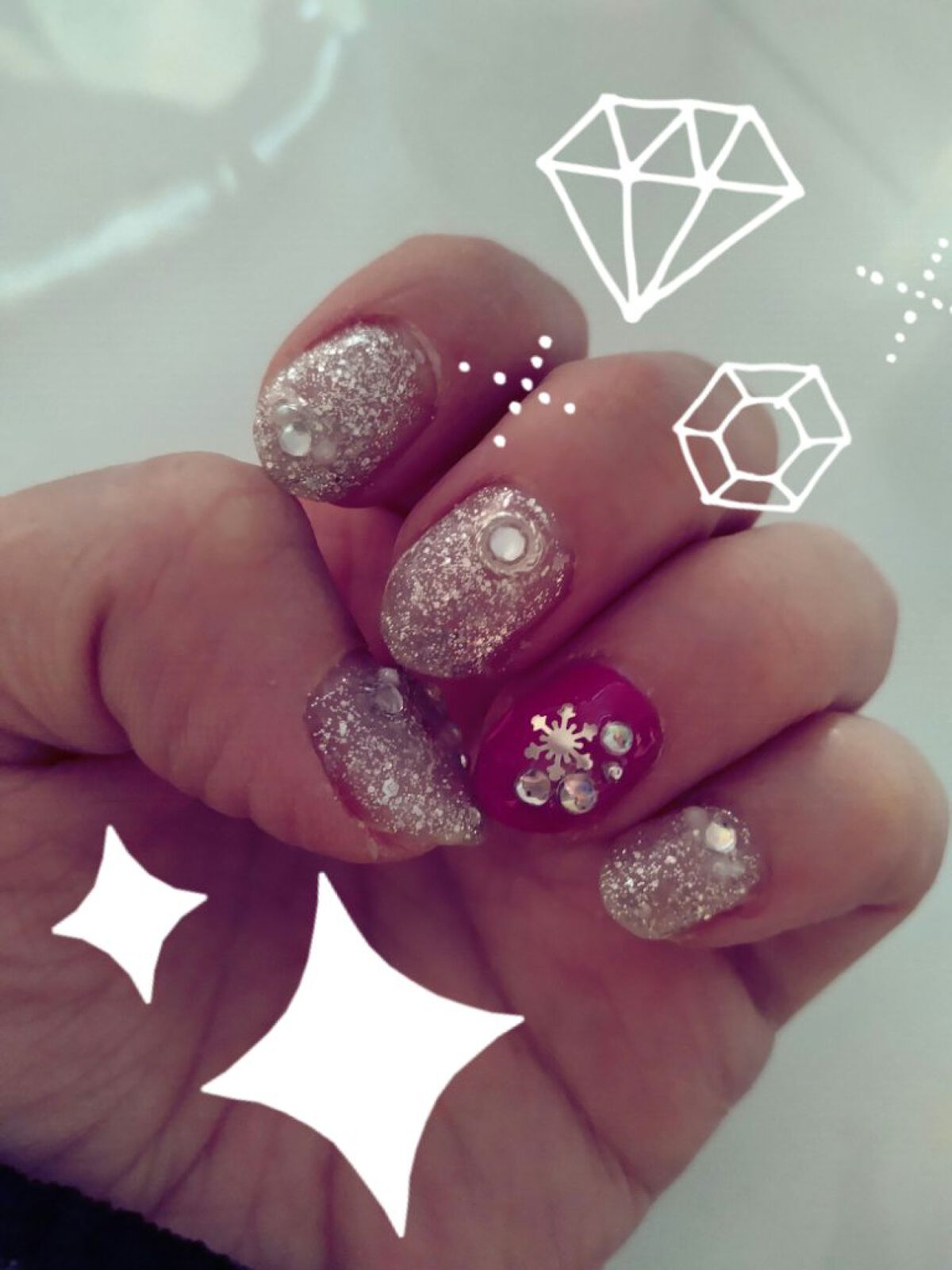 ジェルネイル（ライト対応）/セリア/ジェルネイルを使ったクチコミ（3枚目）