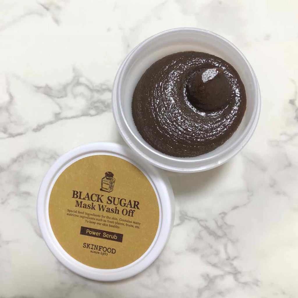 ブラックシュガーマスク ウォッシュオフ/SKINFOOD/洗い流すパック・マスクを使ったクチコミ（1枚目）