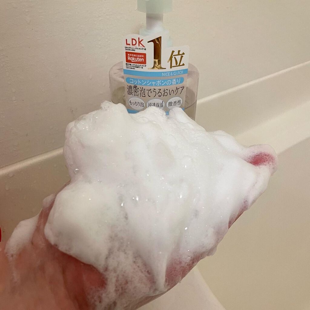 ボタニカルボディウォッシュ コットンシャボンの香り/NICE & QUICK/ボディソープを使ったクチコミ(3枚目)