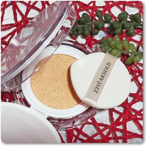 ハートリーフシーンカバークッション/23years old/クッションファンデーションを使ったクチコミ(4枚目)