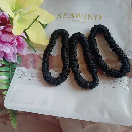 シルクヘアゴム/SEAWIND/ヘアアクセサリーを使ったクチコミ(5枚目)