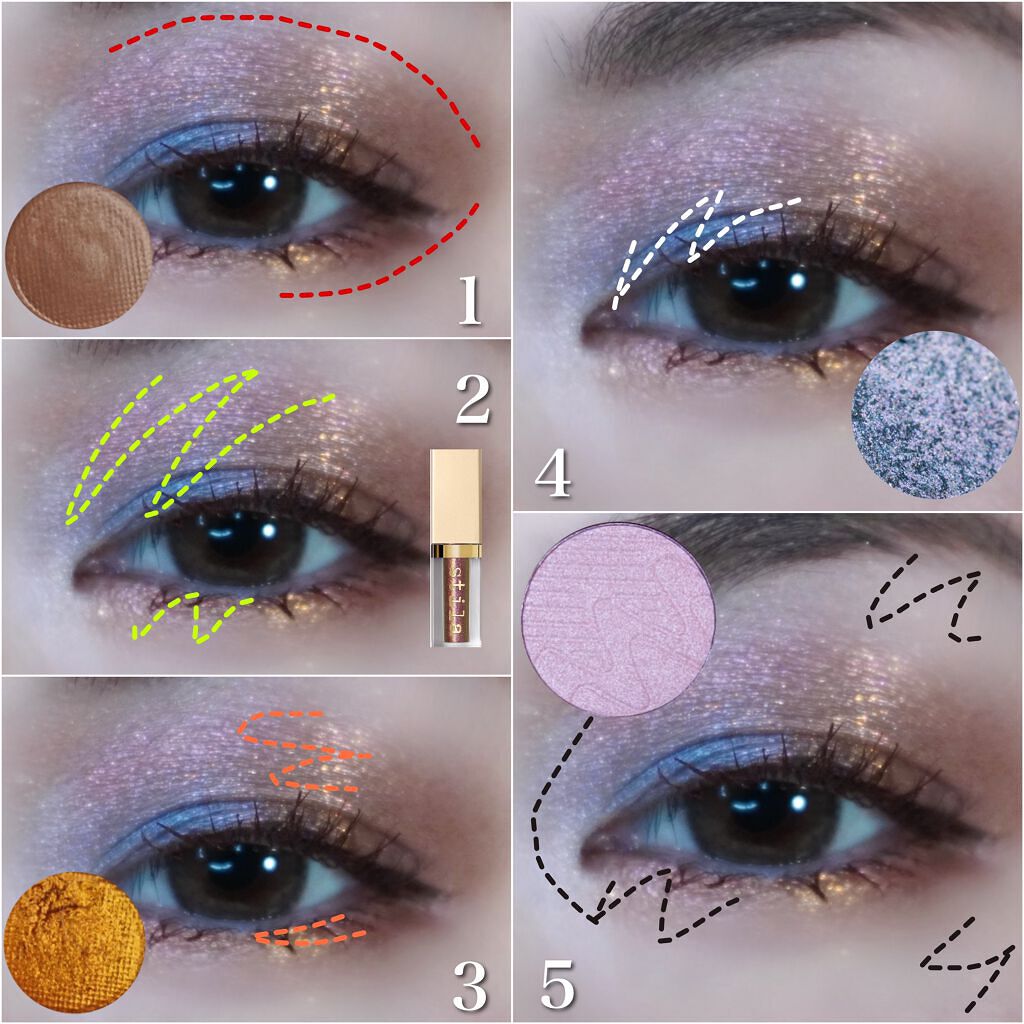 space age highlighter/Kaleidos Makeup/パウダーハイライトを使ったクチコミ（3枚目）