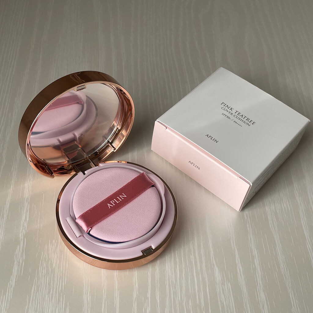 ピンクティーツリーカバークッション/APLIN/クッションファンデーションを使ったクチコミ（2枚目）