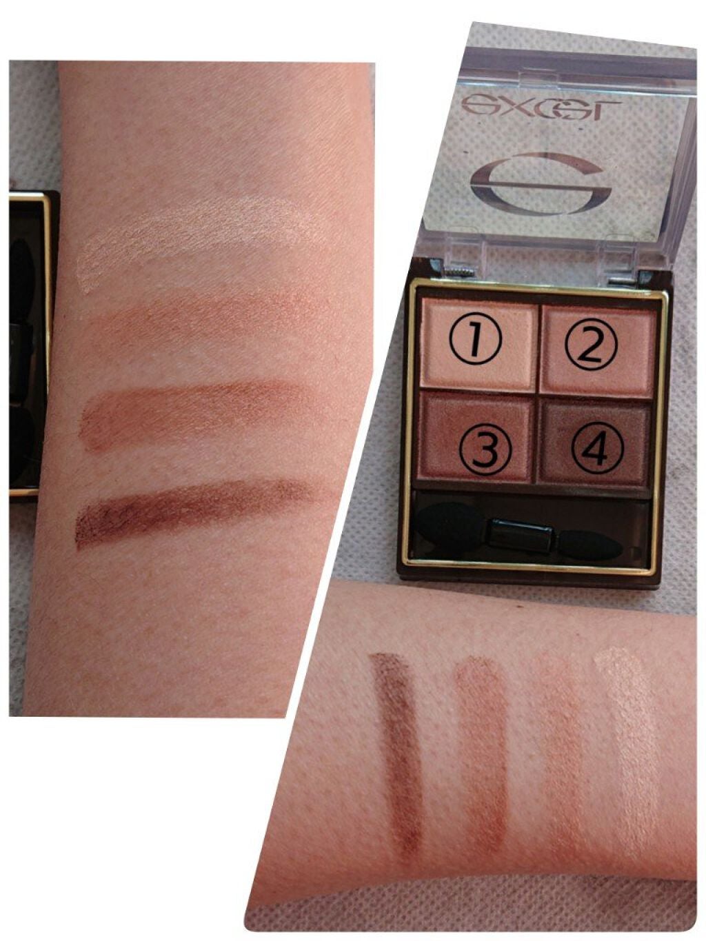 スキニーリッチシャドウ/excel/アイシャドウパレットを使ったクチコミ(4枚目)