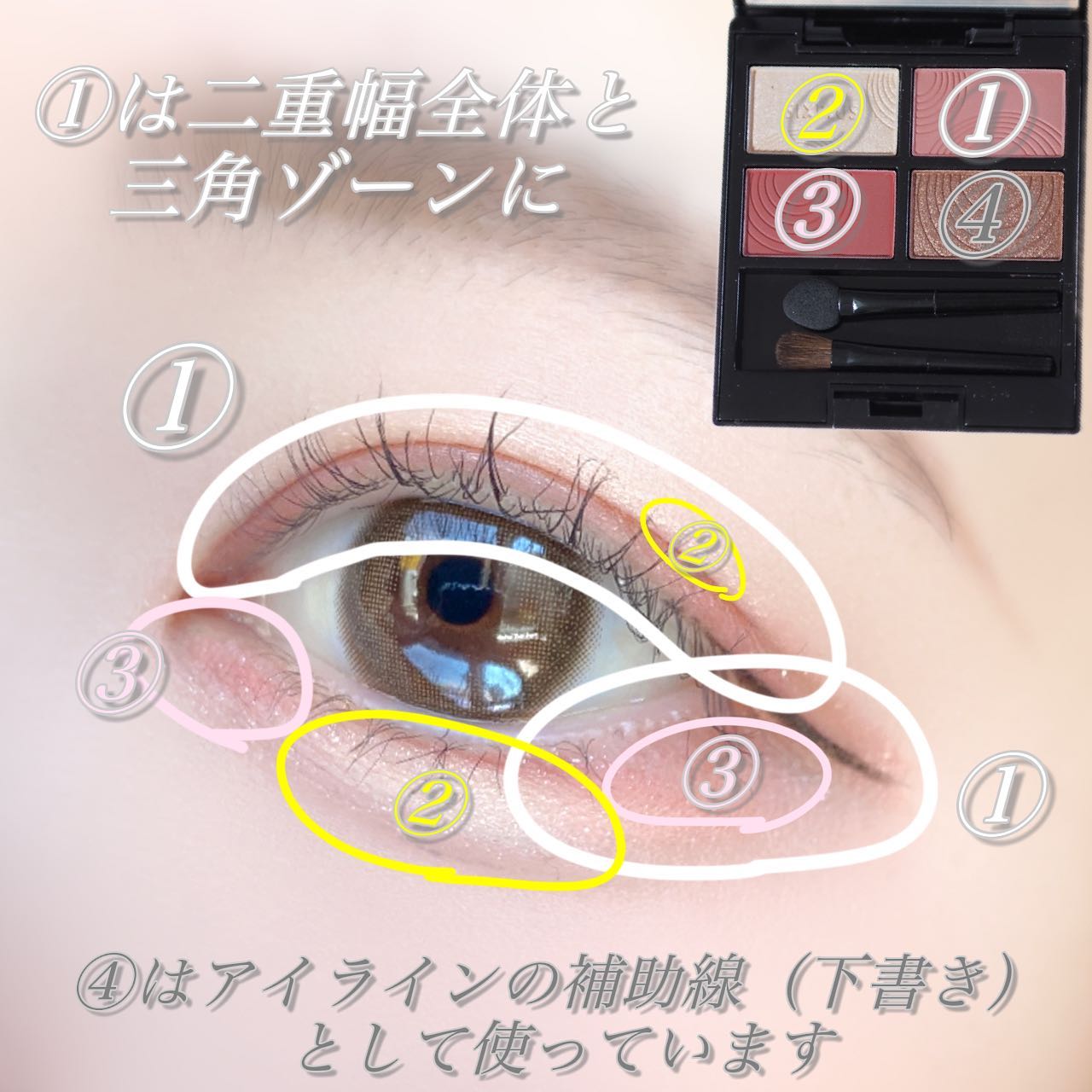 SIXPLUS ホワイトパール アイメイクブラシ 7本セット/SIXPLUS/メイクブラシを使ったクチコミ(4枚目)