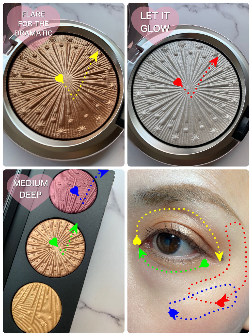 フラッシング アイス エクストラ ディメンション スキンフィニッシュ トリオ ミディアム ディープ/M・A・C/パウダーハイライトを使ったクチコミ（3枚目）