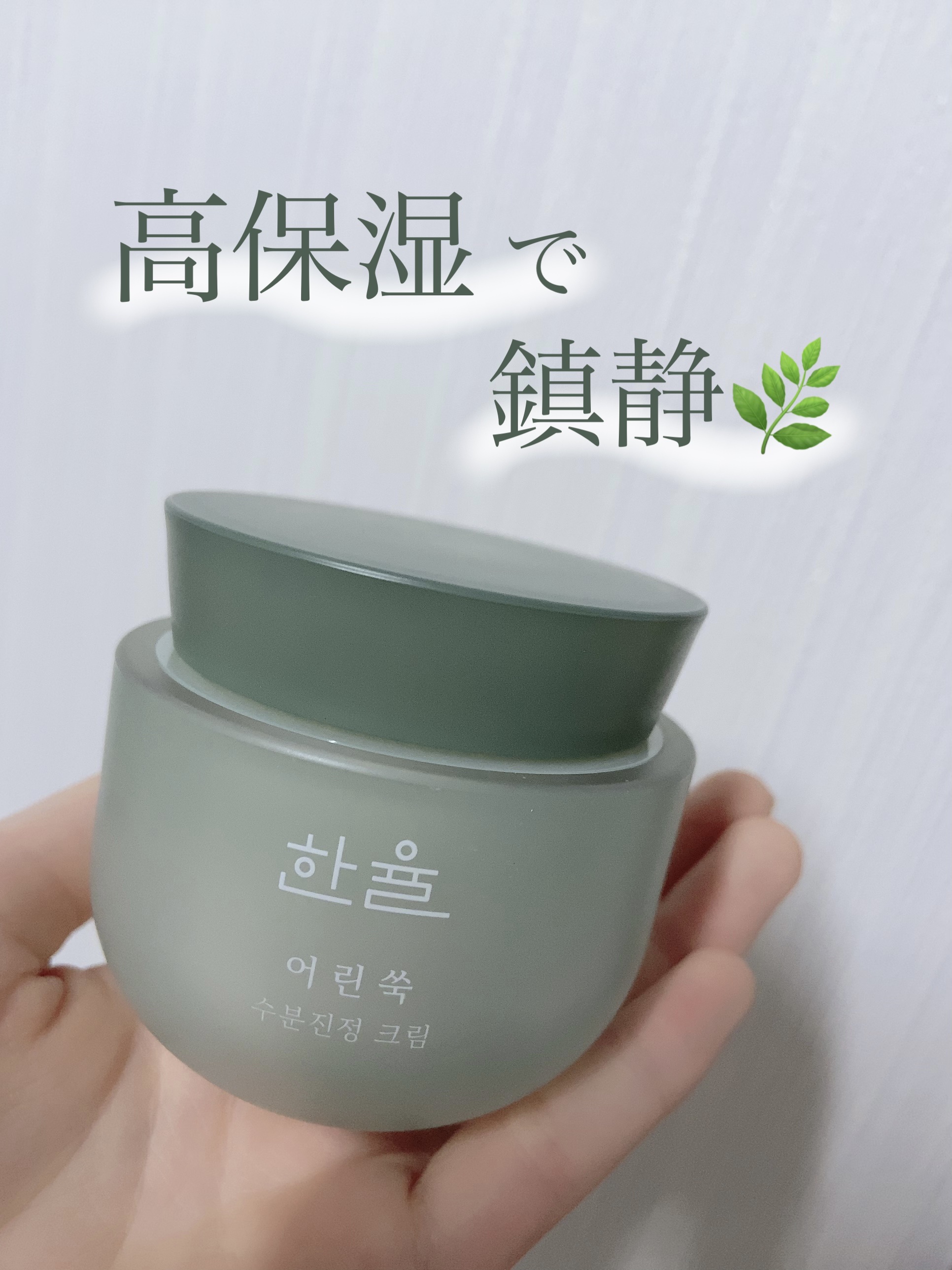 ニキビ肌・乾燥肌にぜひ勧めたい！
保湿と鎮静を叶える圧倒的使い心地のクリームを紹介🌿‬


【商品】
HANYUL(ハンユル) ヨモギ水分鎮静クリーム


【使用感】
水分感のあるクリームでとても伸びが良い！
塗ると肌が潤いモチっと感が持