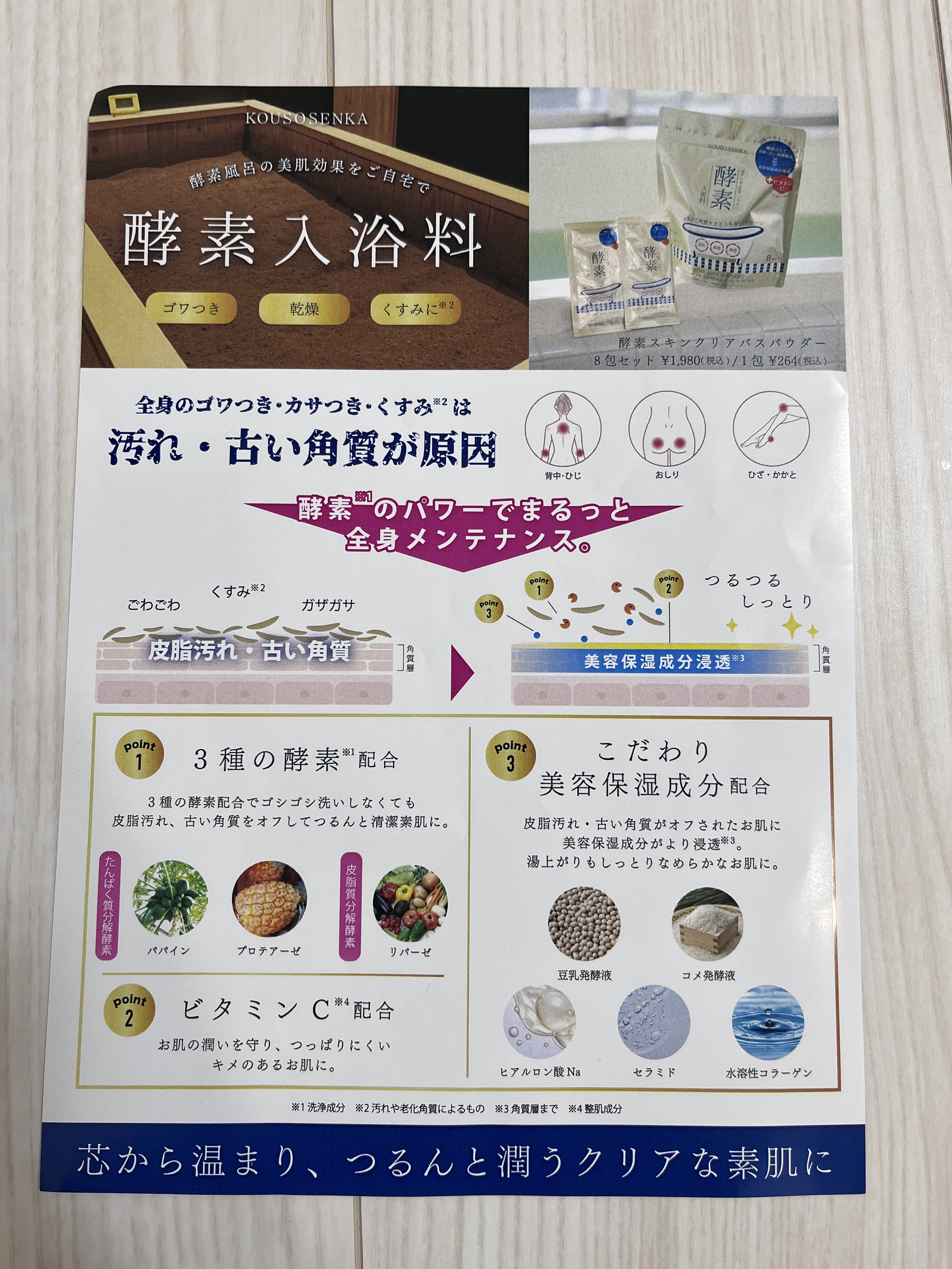 酵素スキンクリアバスパウダー/酵素専科/無機塩系入浴剤を使ったクチコミ（3枚目）