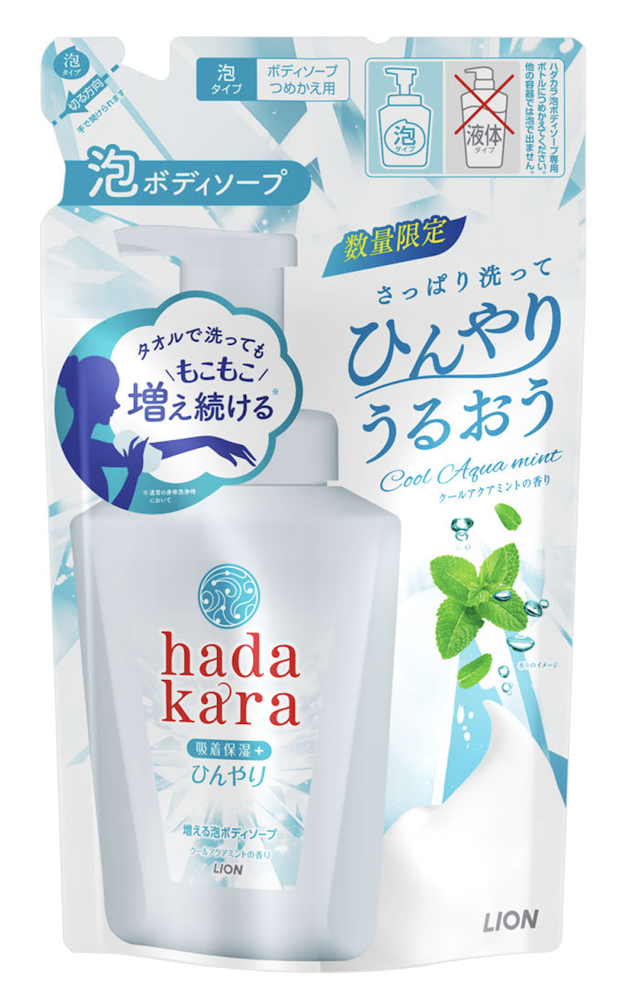 ｈａｄａｋａｒａボディソープ　泡で出てくるひんやりタイプ　クールアクアミントの香り つめかえ用 2024（420ml）