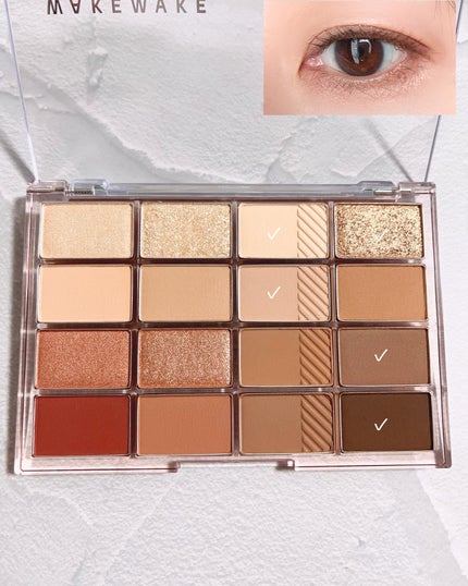 ソフトブラーリングアイパレット/wakemake/アイシャドウパレットを使ったクチコミ(4枚目)