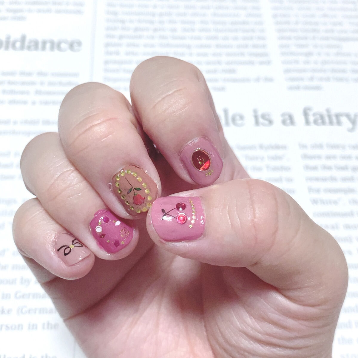 ネイルシール/セリア/ネイルシールを使ったクチコミ（3枚目）