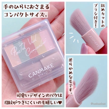 パステルヴェールコンシーラー/キャンメイク/パレットコンシーラーを使ったクチコミ(3枚目)