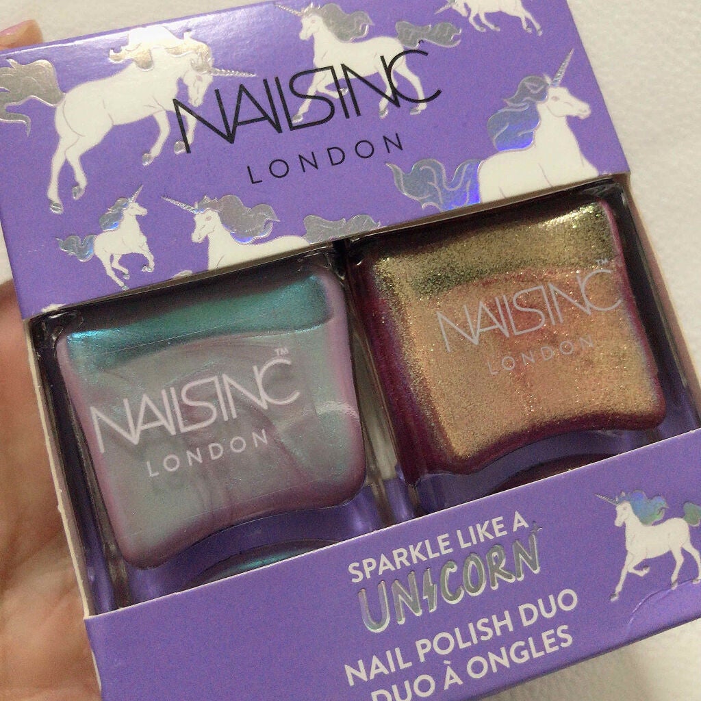 スパークル ライク ア ユニコーン ネイルポリッシュデュオ/nails inc./マニキュアを使ったクチコミ(2枚目)