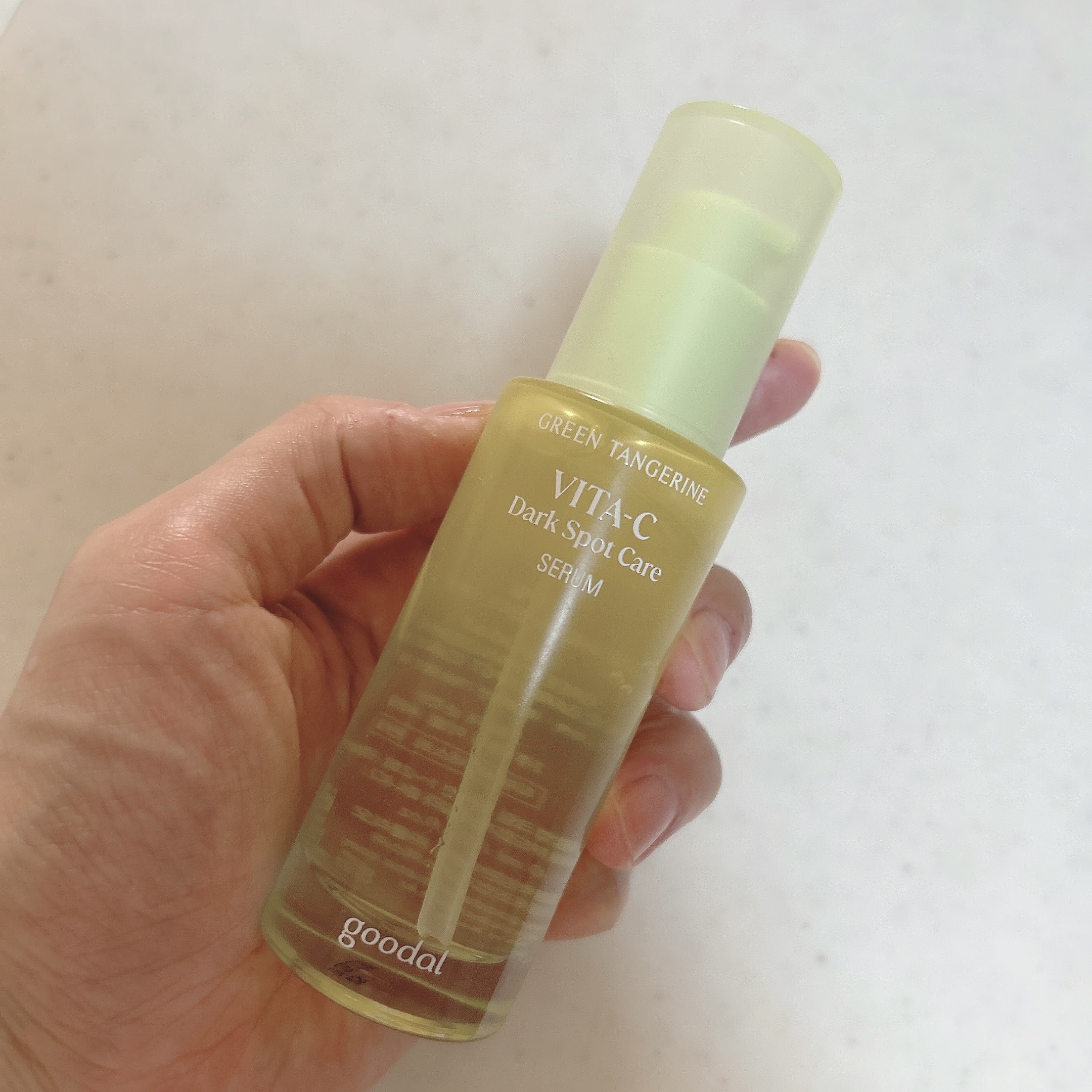 グリーンタンジェリン ビタC ダークスポットケアセラム/goodal/美容液を使ったクチコミ（1枚目）