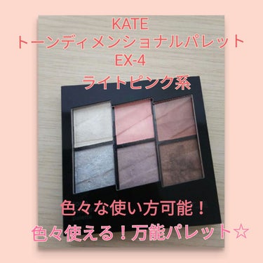 トーンディメンショナルパレット EX-4 ライトピンク系/KATE/メイクアップキットを使ったクチコミ（1枚目）