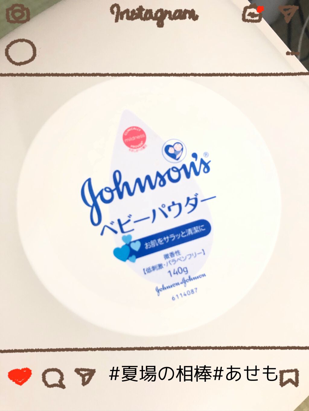 ジョンソン ベビーパウダー/ジョンソンベビー/ボディパウダーを使ったクチコミ（1枚目）