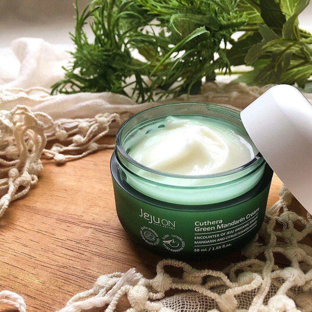 jejuon  Cuthera Green Mandarin Cream/JEJUON/フェイスクリームを使ったクチコミ(4枚目)