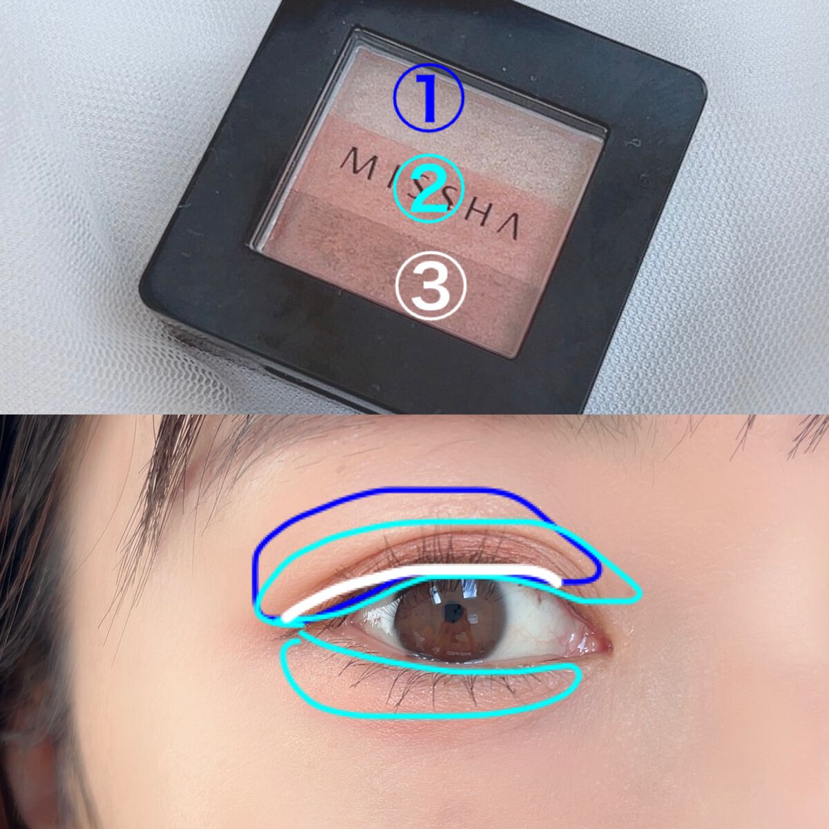 トリプルシャドウ No.06/MISSHA/アイシャドウパレットを使ったクチコミ（2枚目）