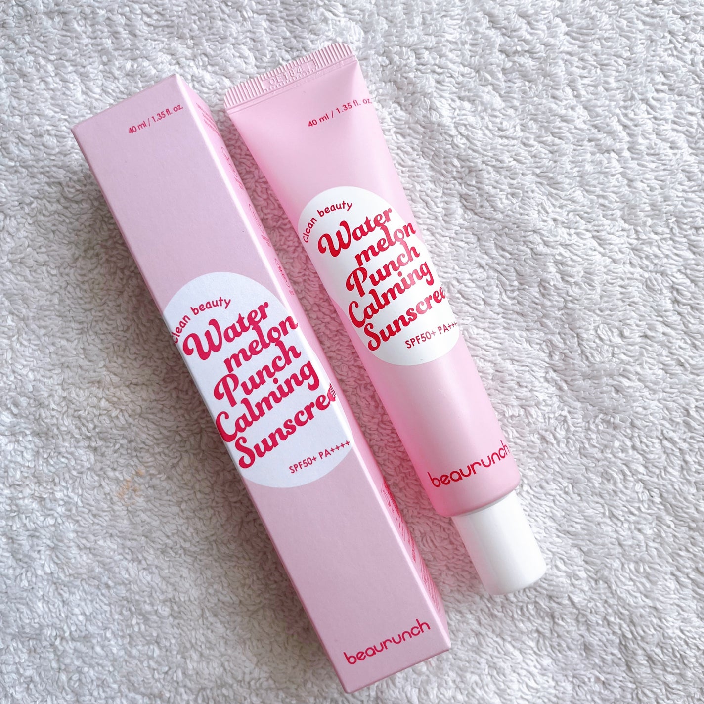 ウォーターメロン パンチ カミング サンスクリーン / スイカサンクリーム / SPF 50+ PA++++ /ビューランチ/日焼け止めクリームを使ったクチコミ(1枚目)