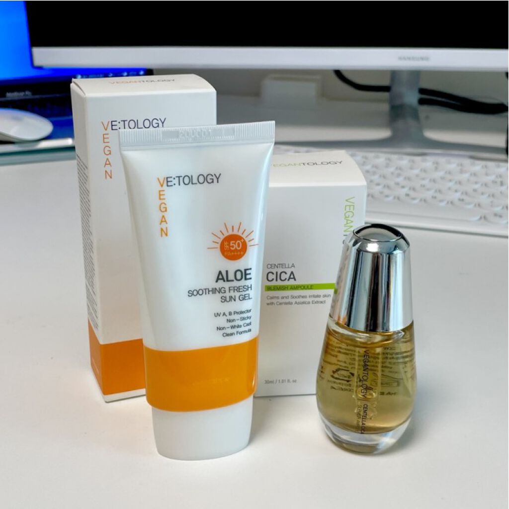 ALOE SHOOTHING FRESH SUN GEL/VEGAN TOLOGY/日焼け止めジェルを使ったクチコミ（1枚目）