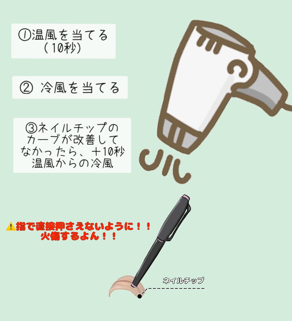 パイナポォ(「🍍・ω・)「🍍・フォロバ100 on LIPS 「カーブの合わないネイルチップの調整の仕方!🦋♡o。+..:*♡..」(2枚目)