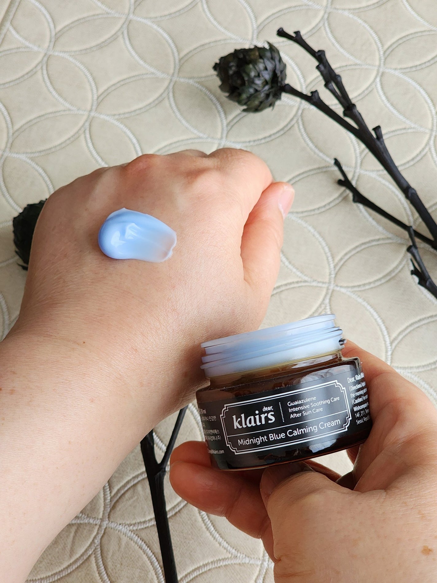 ミッドナイトブルーカーミングクリーム/Klairs/フェイスクリームを使ったクチコミ(2枚目)