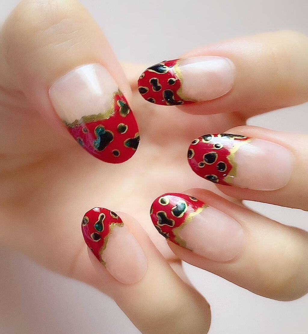 ジェルネイル ゴールド/セリア/ジェルネイルを使ったクチコミ（2枚目）