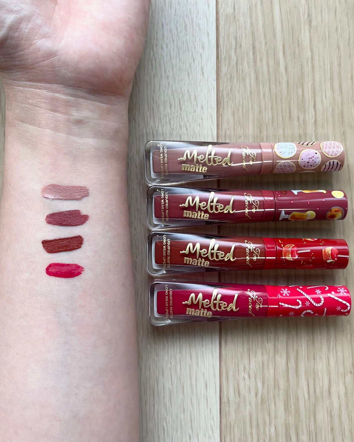 クリスマス メルテッド キス リキッド リップスティック セット/Too Faced/口紅を使ったクチコミ(1枚目)