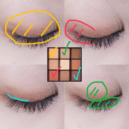 UR GLAM BLOOMING EYE COLOR PALETTE/U R GLAM/アイシャドウパレットを使ったクチコミ(2枚目)