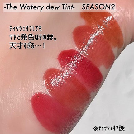 ザ ウォータリーデューティント/MERZY/リップティントを使ったクチコミ(4枚目)