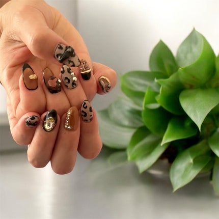 #レオパードネイル,#リングネイルのネイルデザイン