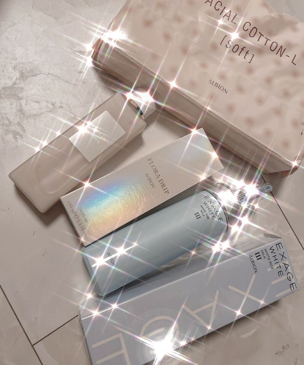 ALBION アルビオン フェイシャルコットンＬ（ソフト）のクチコミ「💙ꫛꫀꪝスキンケア💙


アルビオンで新しいスキンケアを購入しました〜💙
フローラドリップの大.....」（1枚目）