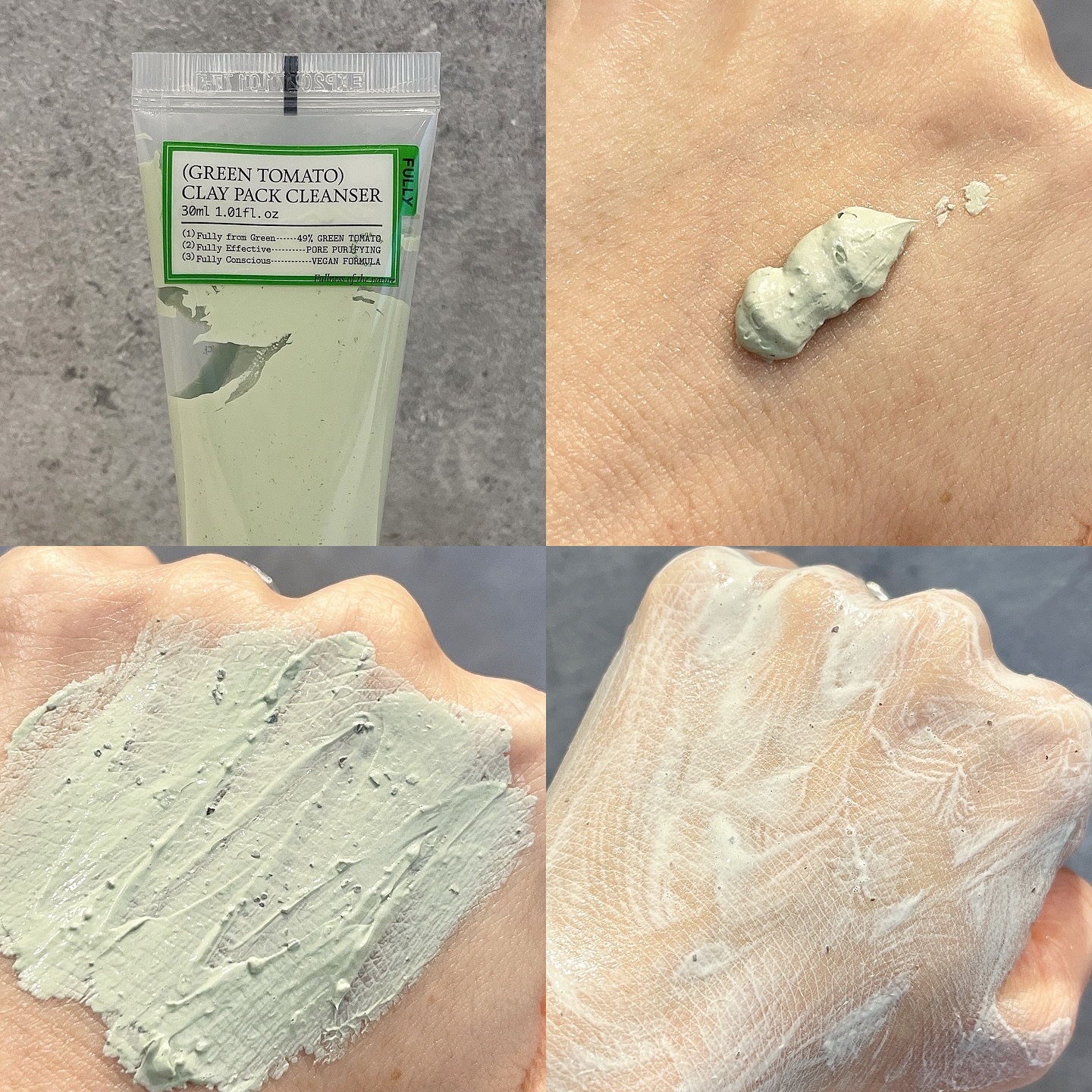 グリーントマトクレイマスククレンザー/FULLY/洗い流すパック・マスクを使ったクチコミ（3枚目）