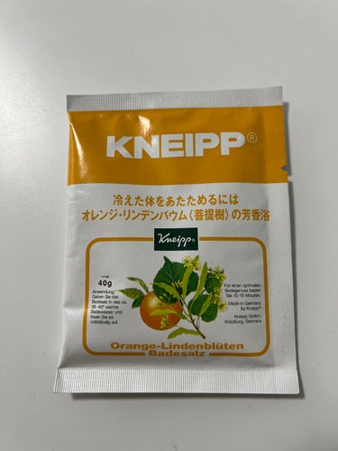 クナイプ バスソルト オレンジ・リンデンバウム<菩提樹>の香り/クナイプ/入浴剤を使ったクチコミ（1枚目）