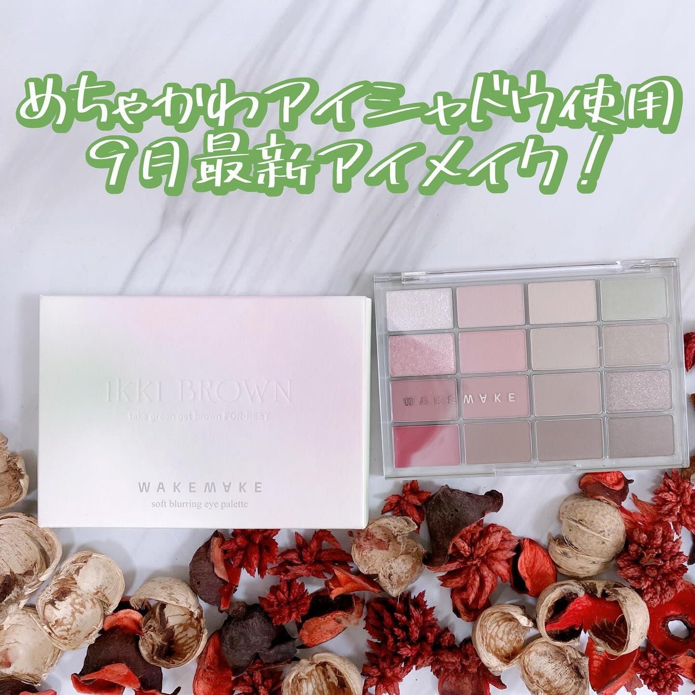 ソフトブラーリングアイパレット/wakemake/アイシャドウパレットを使ったクチコミ(2枚目)