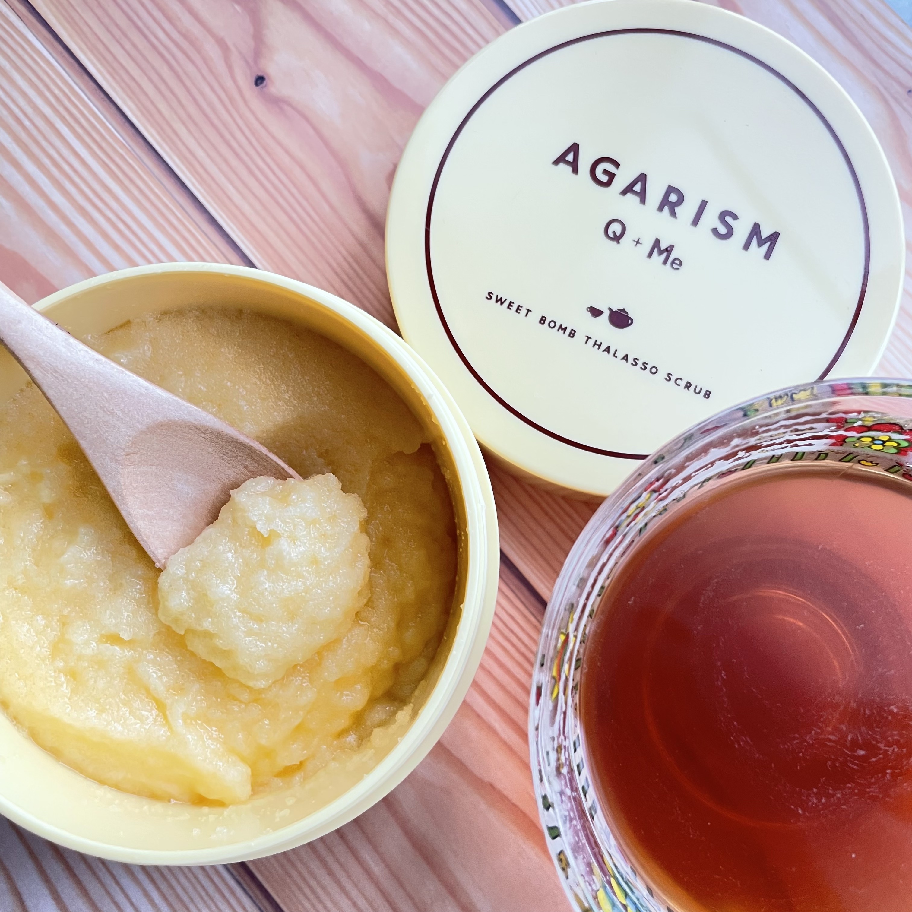 Q+Me スウィートボムタラソスクラブレモンティーの香り 180g/AGARISM/バストケア・ヒップケアを使ったクチコミ（1枚目）