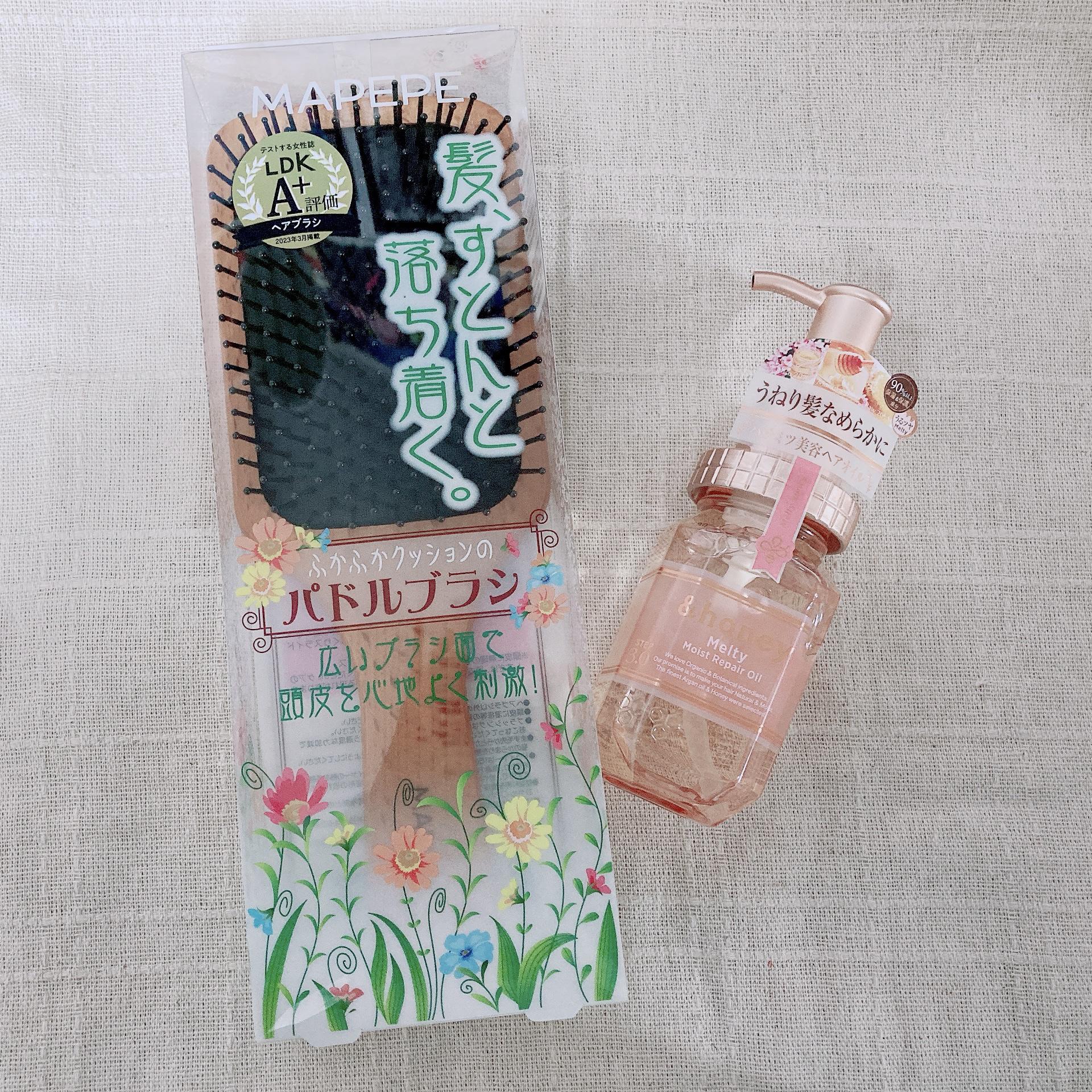 ふかふかクッションのパドルブラシ/マペペ/ヘアブラシを使ったクチコミ（1枚目）