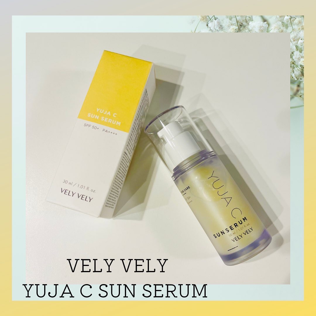 VELY VELY 毛穴ケアゆずCサンセラムのクチコミ「VELYVELYのユズCサンセラムをお試し中♪

30ml  SPF50+、PA++++

🟡.....」（1枚目）