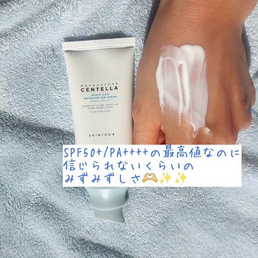 SKIN1004 ヒアルーシカ ウォーターフィット サンセラムのクチコミ「【ヒアルーシカ ウォーターフィット UVセラム】 50ml

日焼け止めの、進化ってすごい😳💦.....」（2枚目）