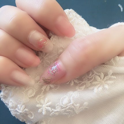 フェアリーダストパウダーオーロラピーコック/キャンドゥ/ネイルシールを使ったクチコミ(2枚目)