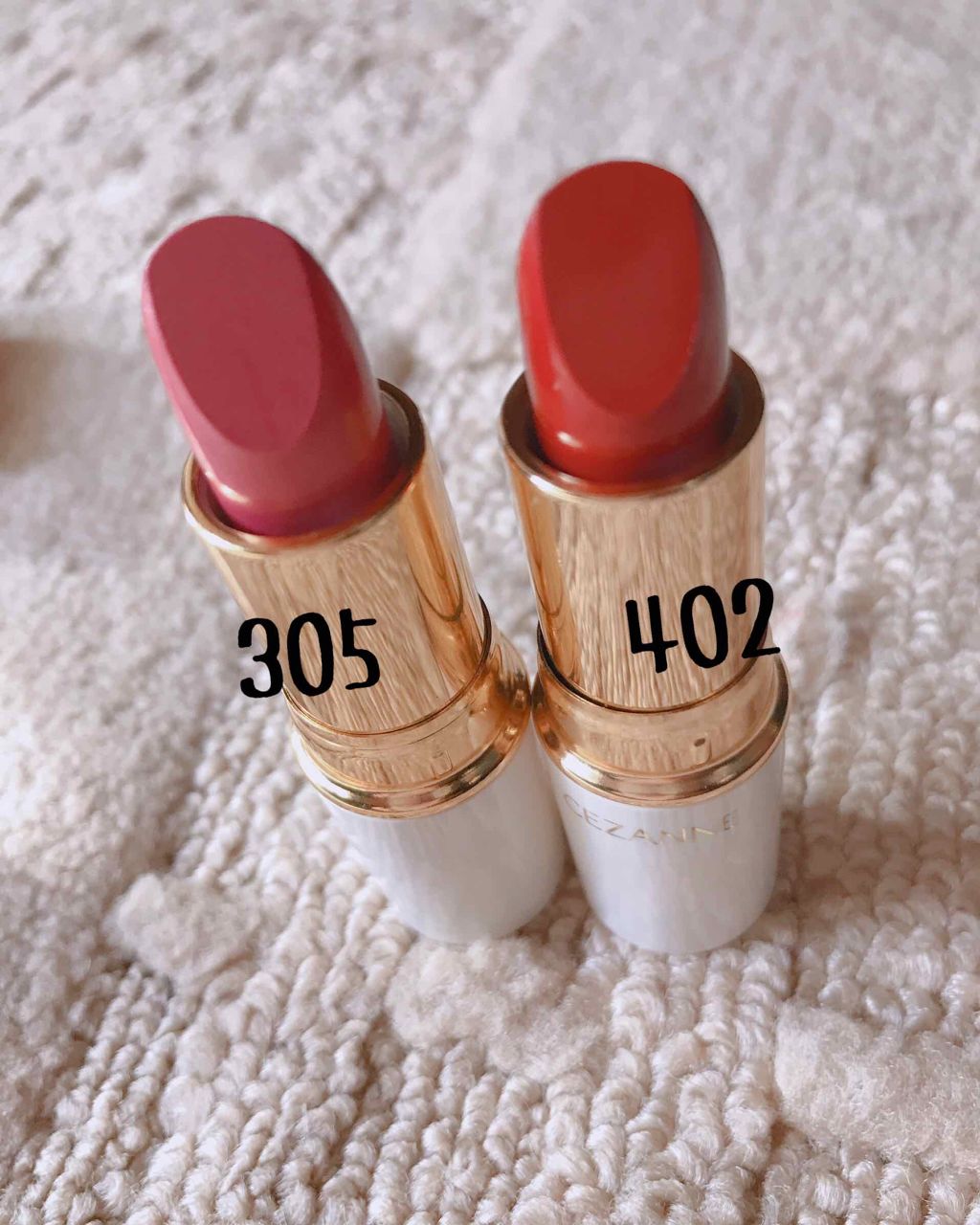 ラスティング リップカラーN 402 レッド系/CEZANNE/口紅を使ったクチコミ（1枚目）