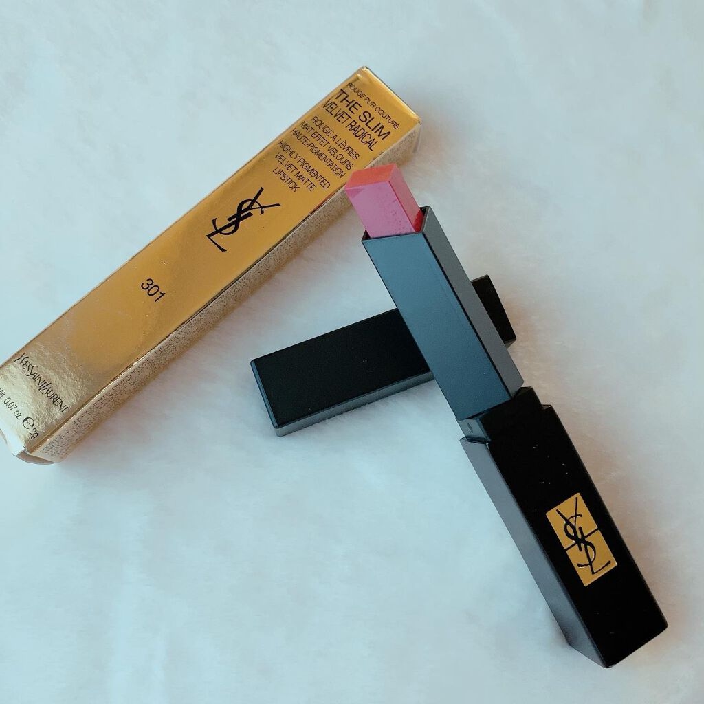 ルージュ ピュールクチュール ザ スリム ベルベットラディカル No.301 ヌード パルシオン/YVES SAINT LAURENT BEAUTE/口紅を使ったクチコミ（2枚目）
